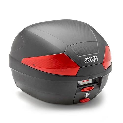 GIVI Top Box Black Embossed Monolock With Red Reflector (B29N2) 